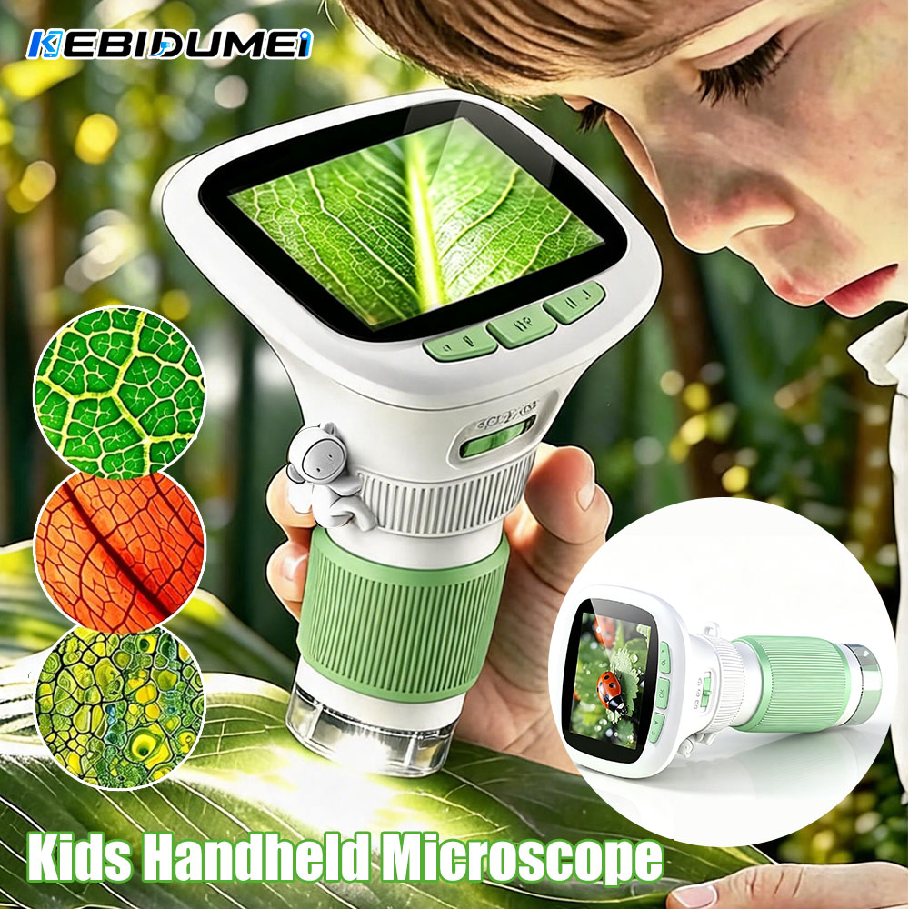 Kids Outdoor Storage - KEBIDUMEI Children's Handheld Microscope with Rotating