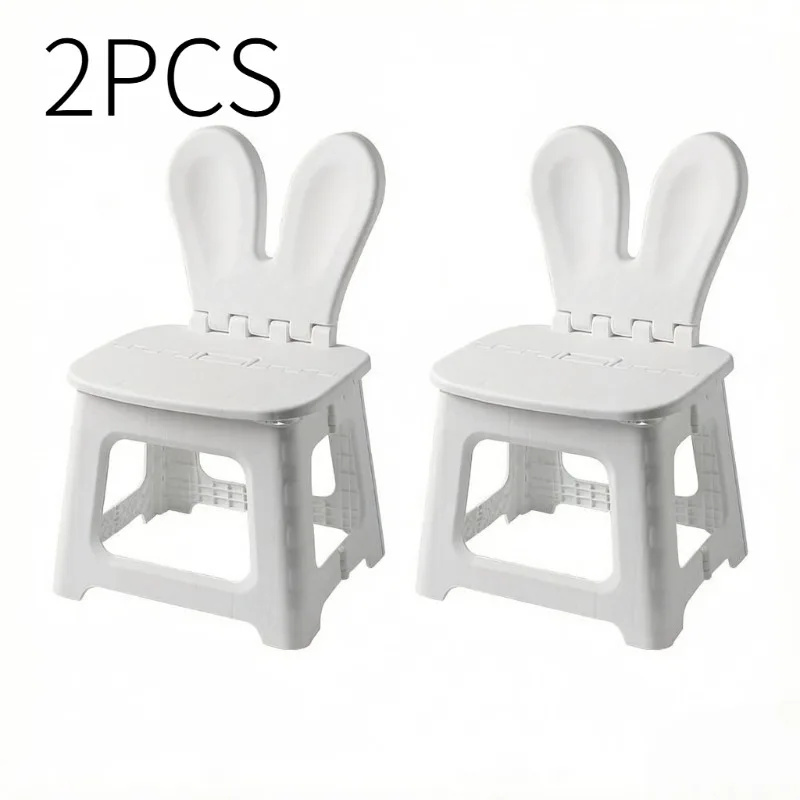 2PCS Thickened Rabbit Cartoon  - Kids Outdoor Folding Chair ulasan dan harga