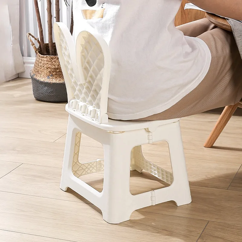 2PCS Thickened Rabbit Cartoon  - Kids Outdoor Folding Chair ulasan dan harga