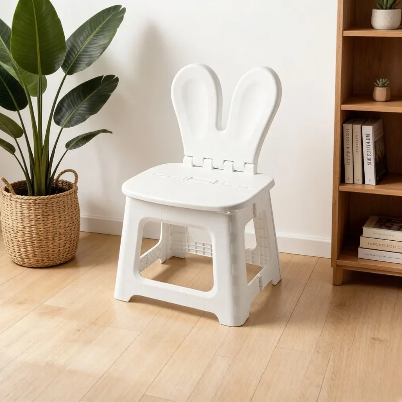 2PCS Thickened Rabbit Cartoon  - Kids Outdoor Folding Chair ulasan dan harga