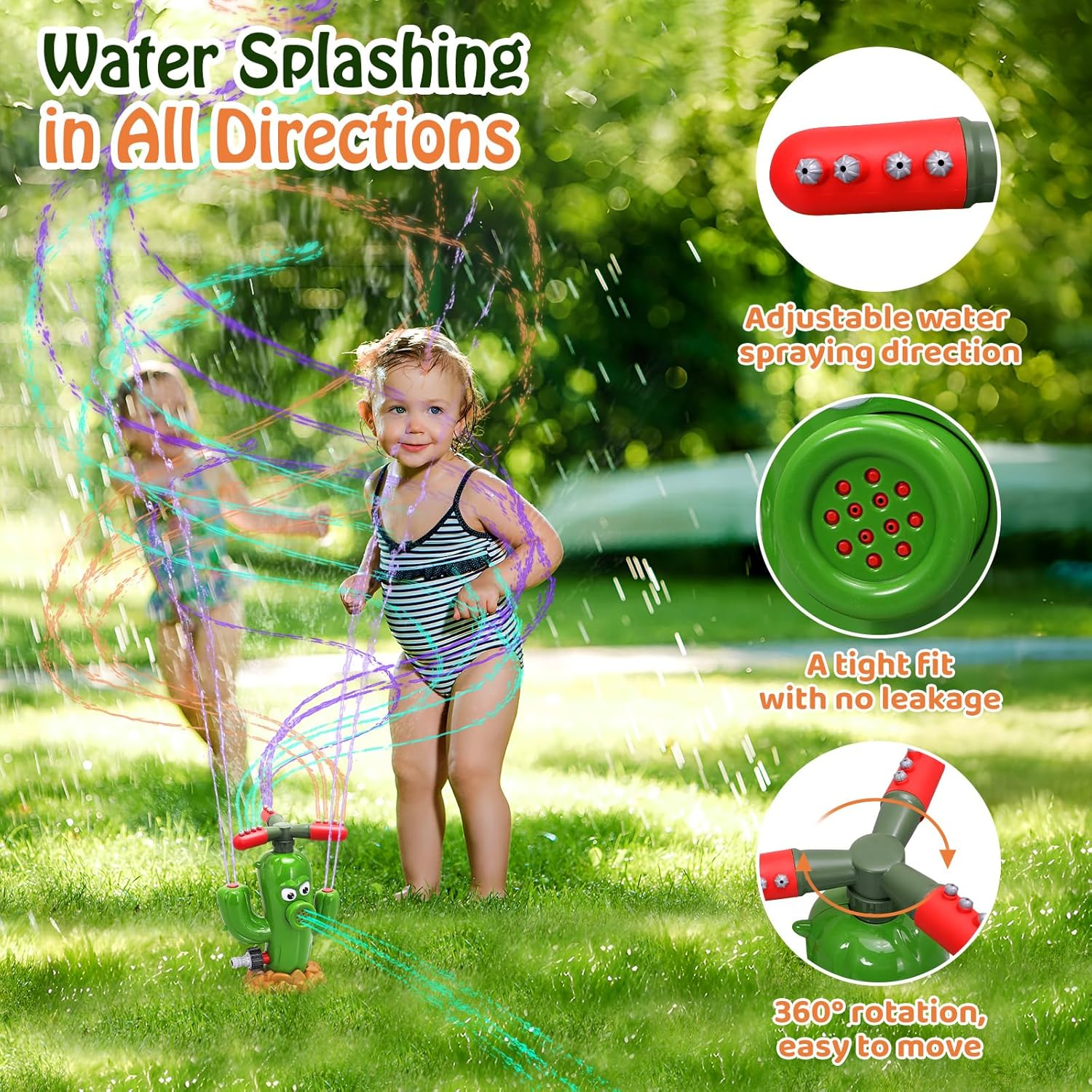 Water Spray Toy Cactus Sprinkl - Kids Outdoor Yard Toys ulasan dan harga