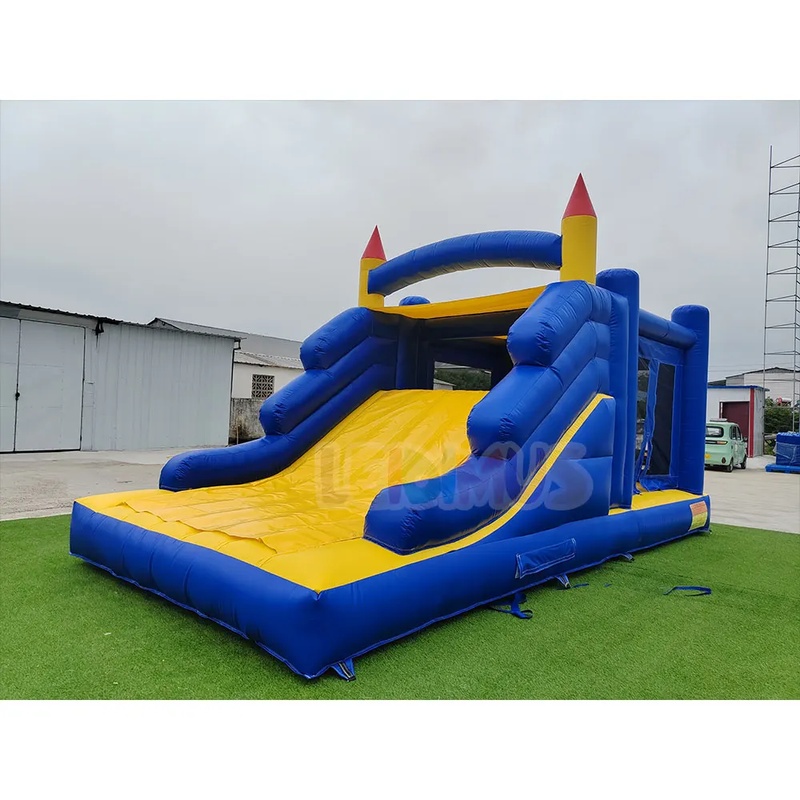 Commercial PVC Blue Yellow Inf - Kids Outdoor Jump House ulasan dan harga