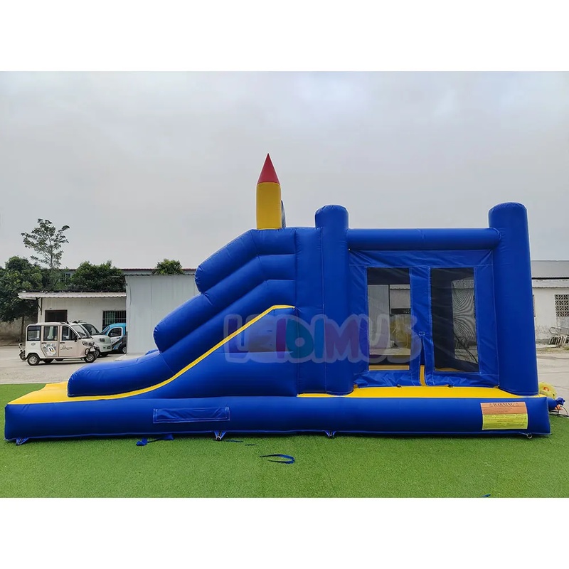Commercial PVC Blue Yellow Inf - Kids Outdoor Jump House ulasan dan harga