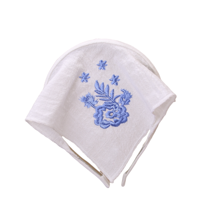 Cotton Blue Embrodiery Cute Ha - Kids Outdoor Decor ulasan dan harga