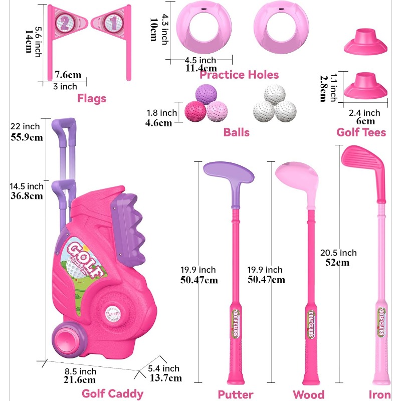 Toddler Golf Club Set Kids Gol - Kids Indoor Outdoor Cart ulasan dan harga