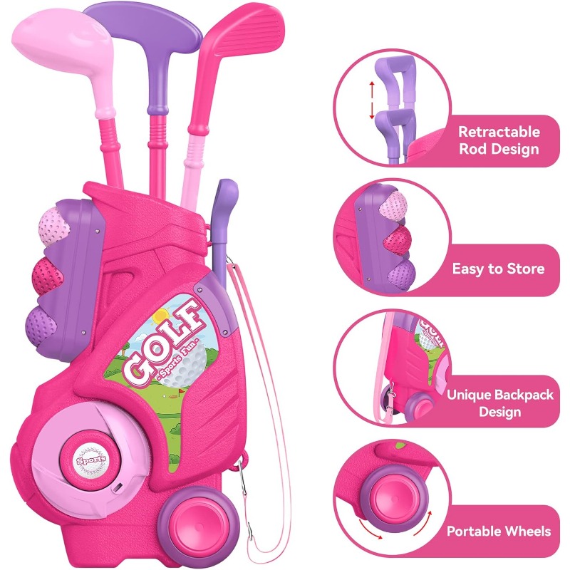 Toddler Golf Club Set Kids Gol - Kids Indoor Outdoor Cart ulasan dan harga