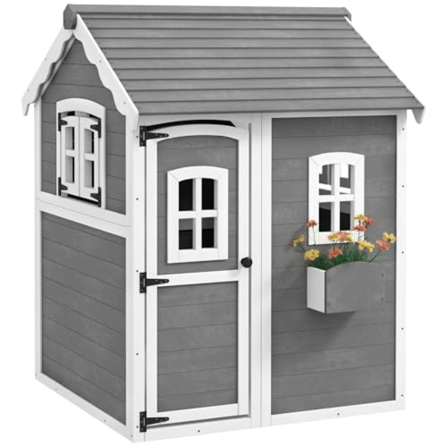Outdoor wooden playhouse for k - Kids Outdoor Flooring ulasan dan harga