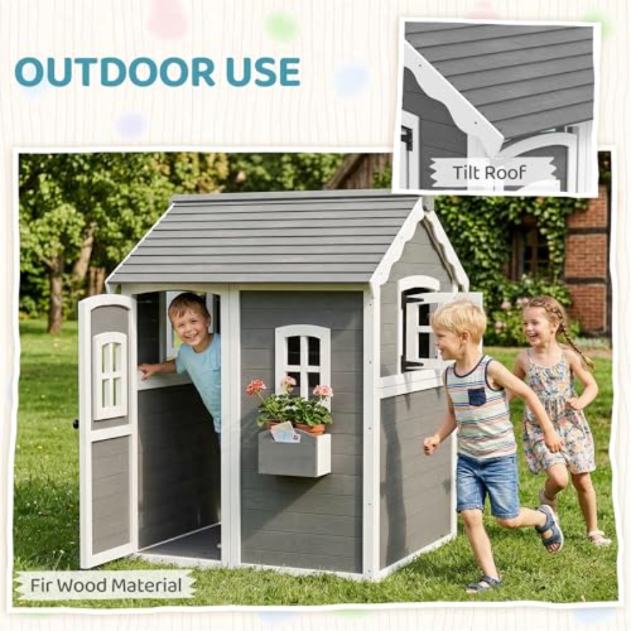Outdoor wooden playhouse for k - Kids Outdoor Flooring ulasan dan harga