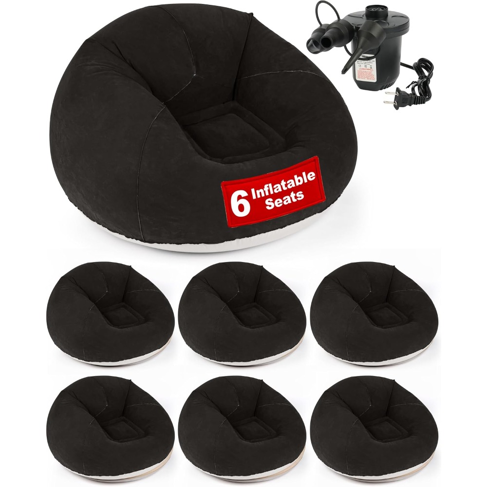Inflatable Bean Bag Chair with - Kids Outdoor Folding Chair ulasan dan harga