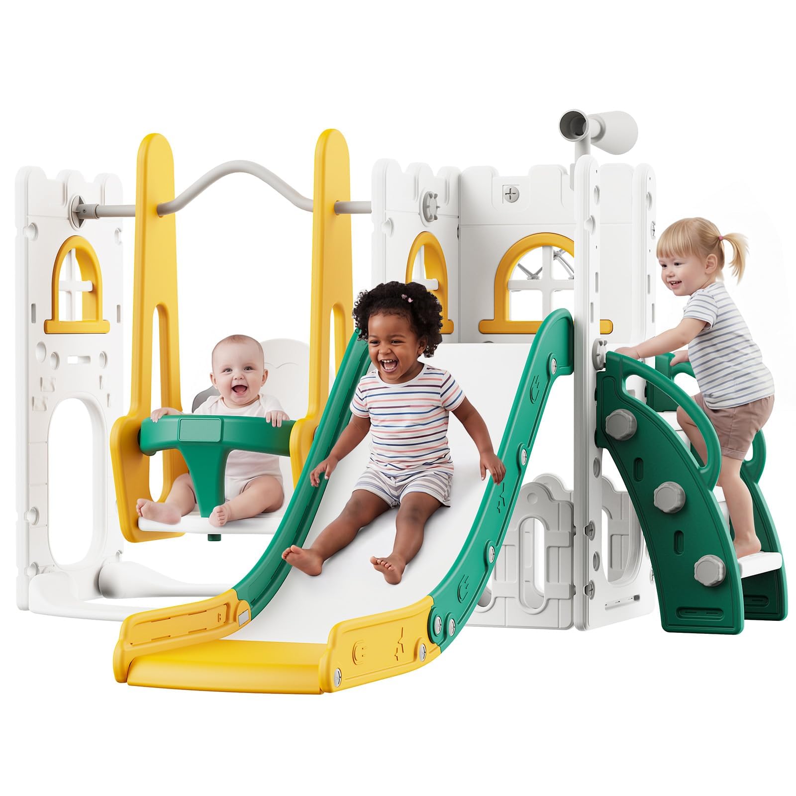 7 in 1 Toddler Slide And Swing - Kids Outdoor Playground ulasan dan harga