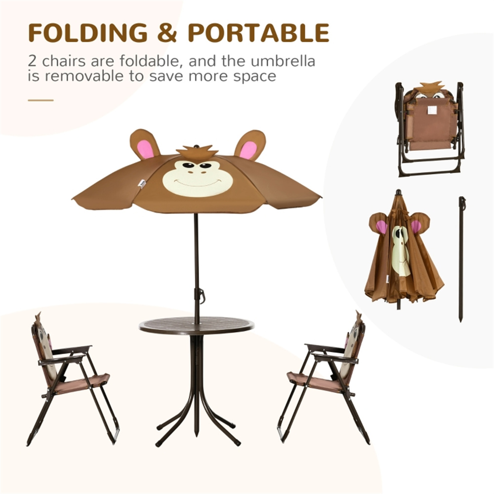 Cute Monkey Kids Patio Table C - Kids Outdoor Dining Set ulasan dan harga
