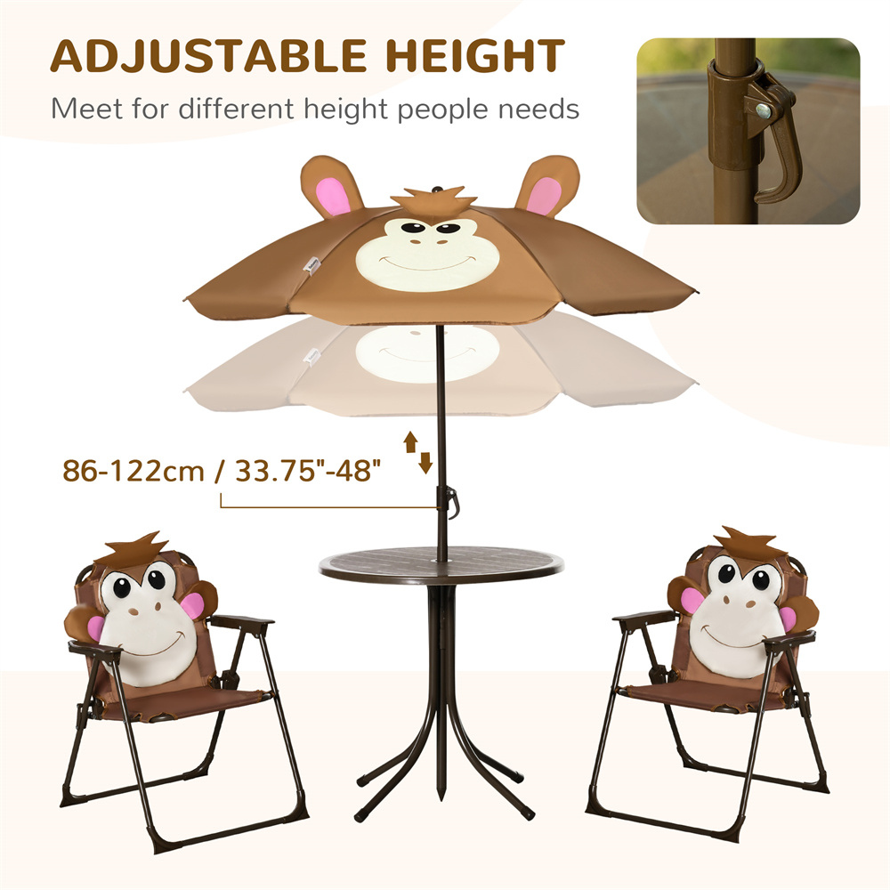 Cute Monkey Kids Patio Table C - Kids Outdoor Dining Set ulasan dan harga