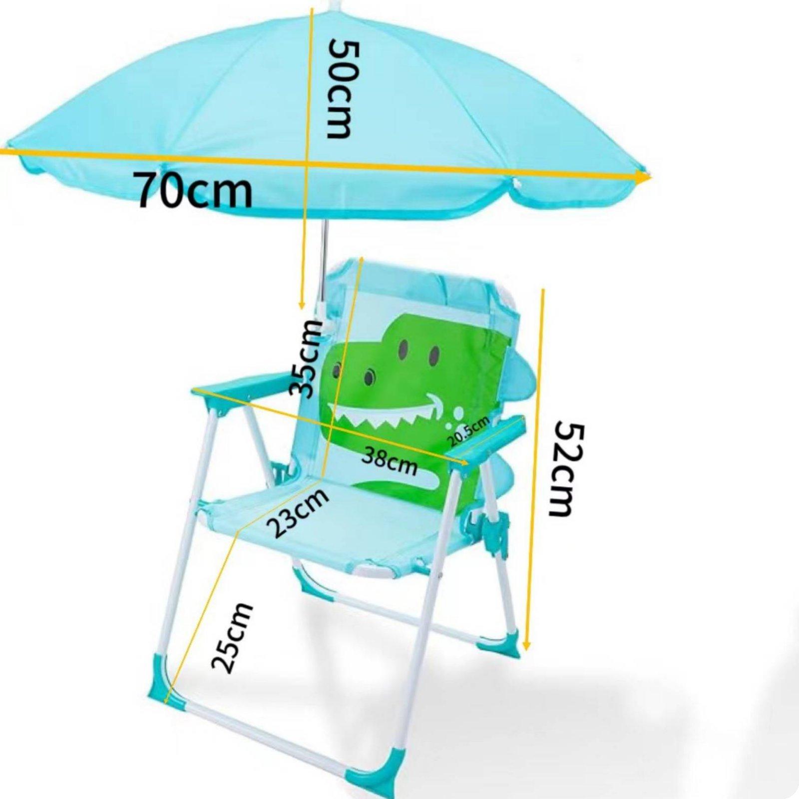 Kids Beach Chair with Umbrella - Kids Outdoor Folding Chair ulasan dan harga
