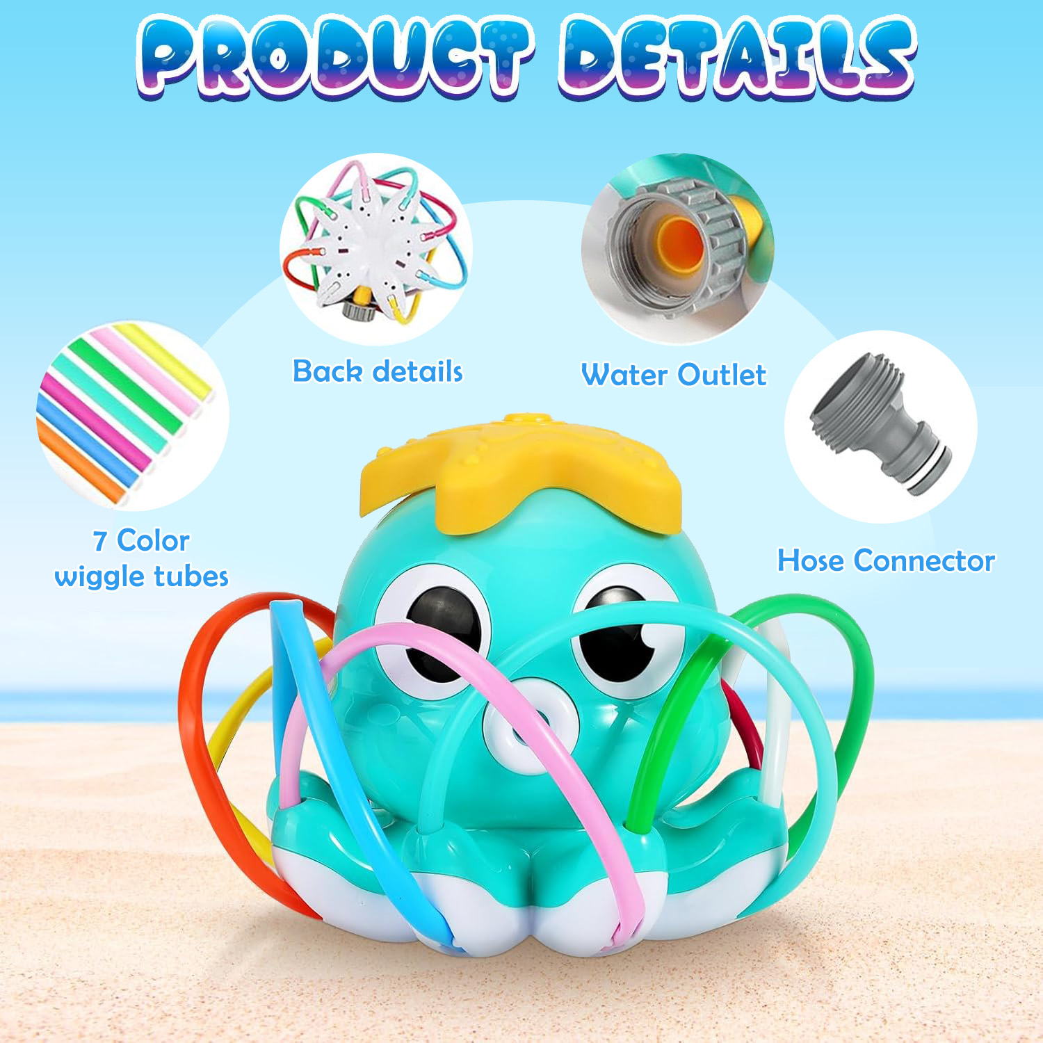 Octopus Sprinkler Water Spray  - Kids Outdoor Yard Toys ulasan dan harga
