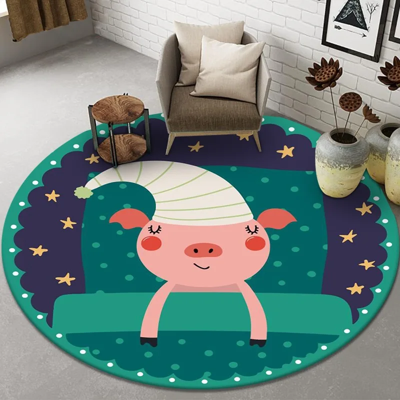 Cartoon Panda Printed Round Ca - Kids Outdoor Yoga ulasan dan harga