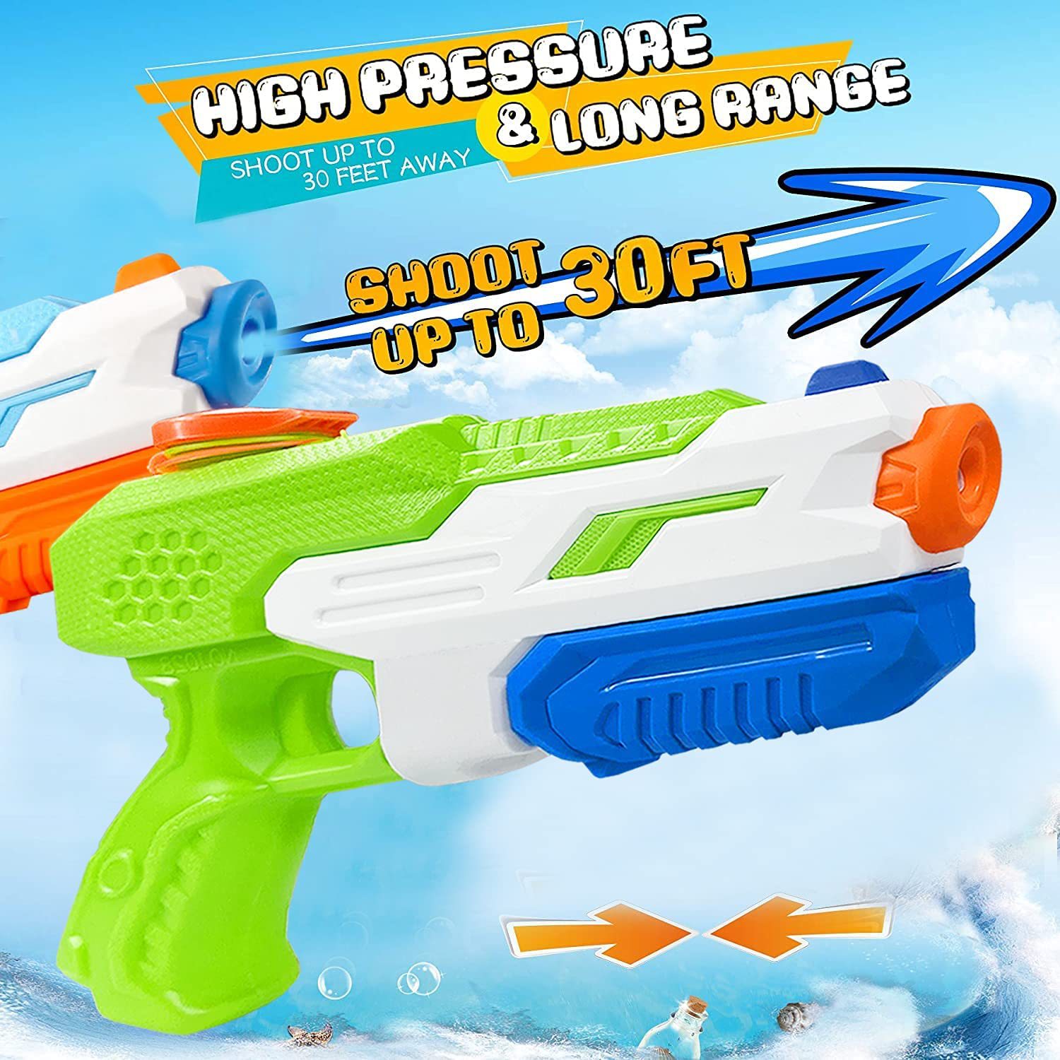 600CC Water Guns Summer Soaker - Kids Outdoor Yard Toys ulasan dan harga