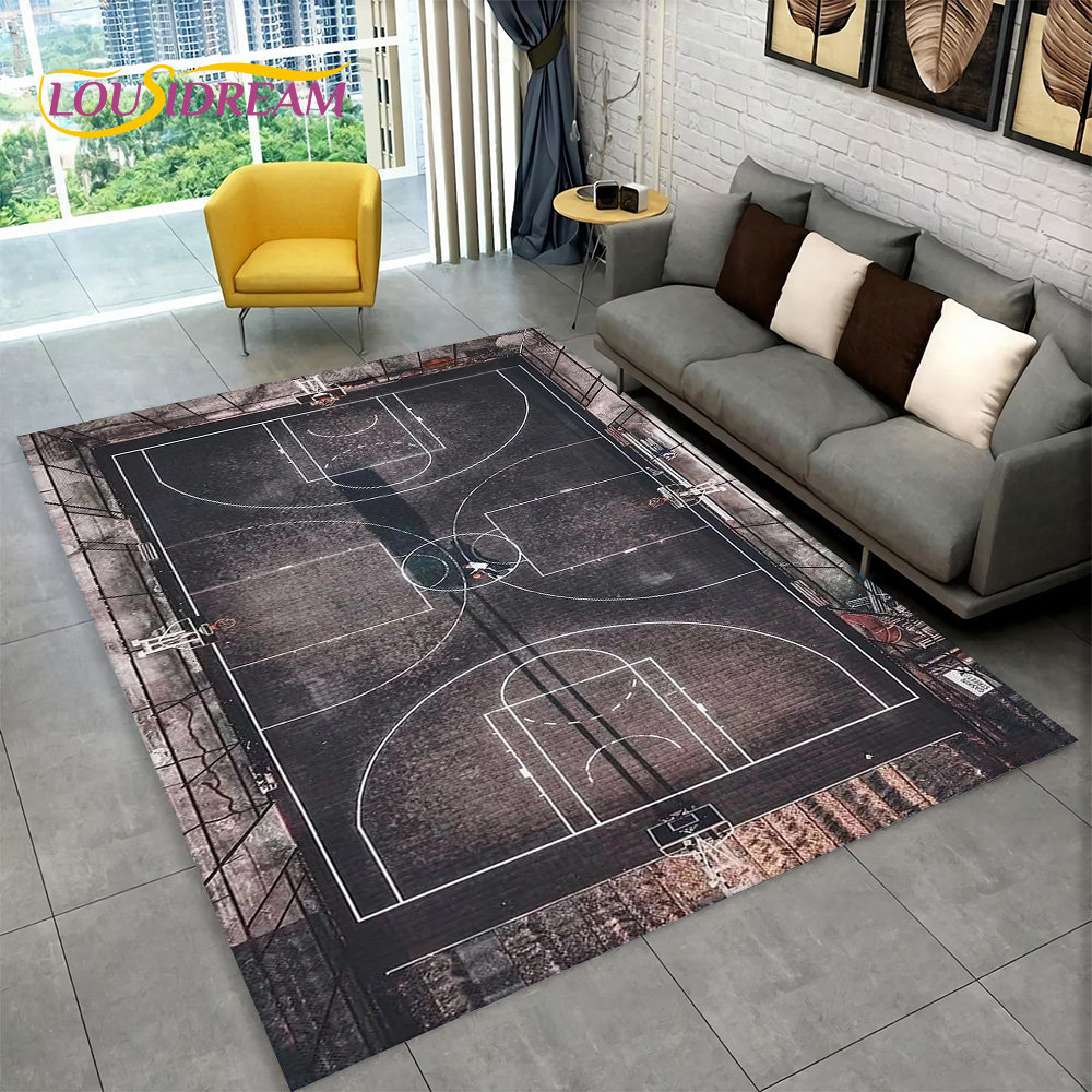 3D Basketball Cour Cartoon Are - Kids Outdoor Flooring ulasan dan harga