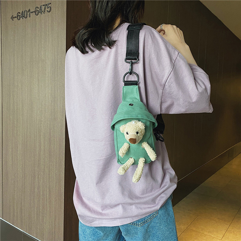 Korean Bear Crossbody Bags Fas - Kids Outdoor Storage ulasan dan harga