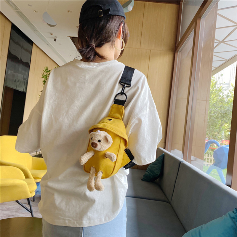 Korean Bear Crossbody Bags Fas - Kids Outdoor Storage ulasan dan harga