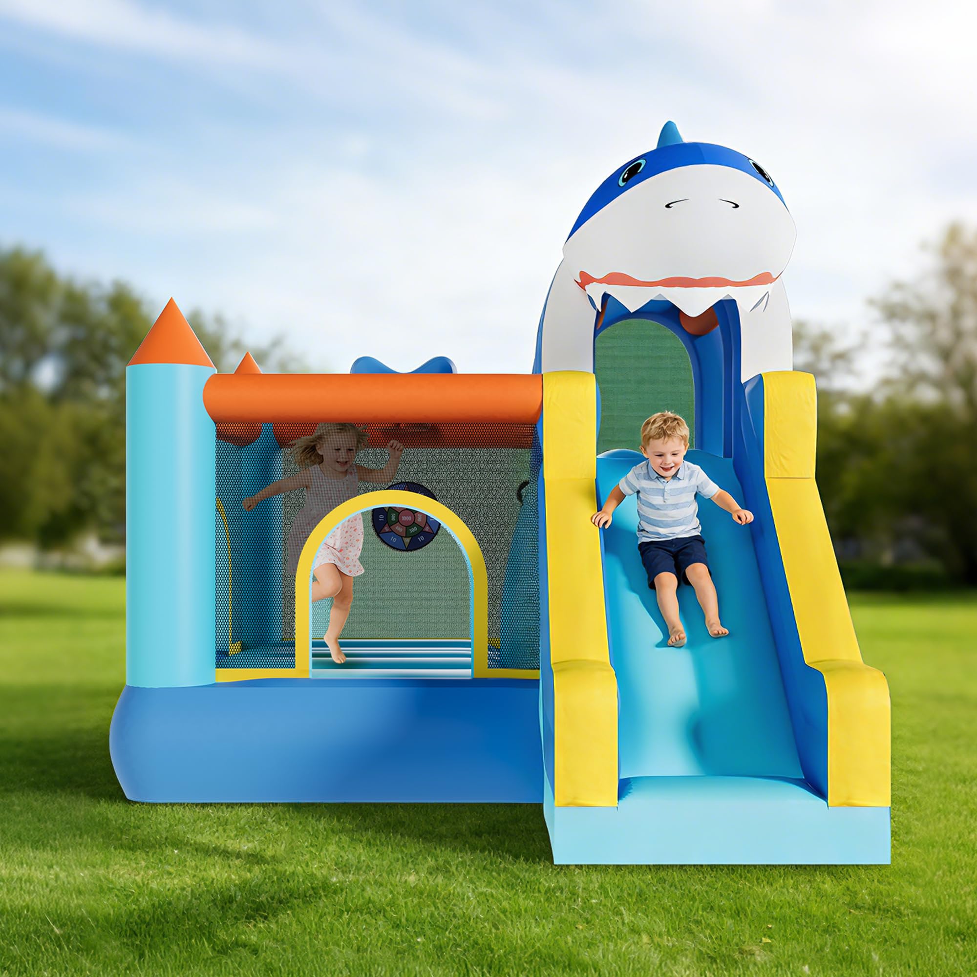 Inflatable Bounce House With S - Kids Outdoor House Accessories ulasan dan harga