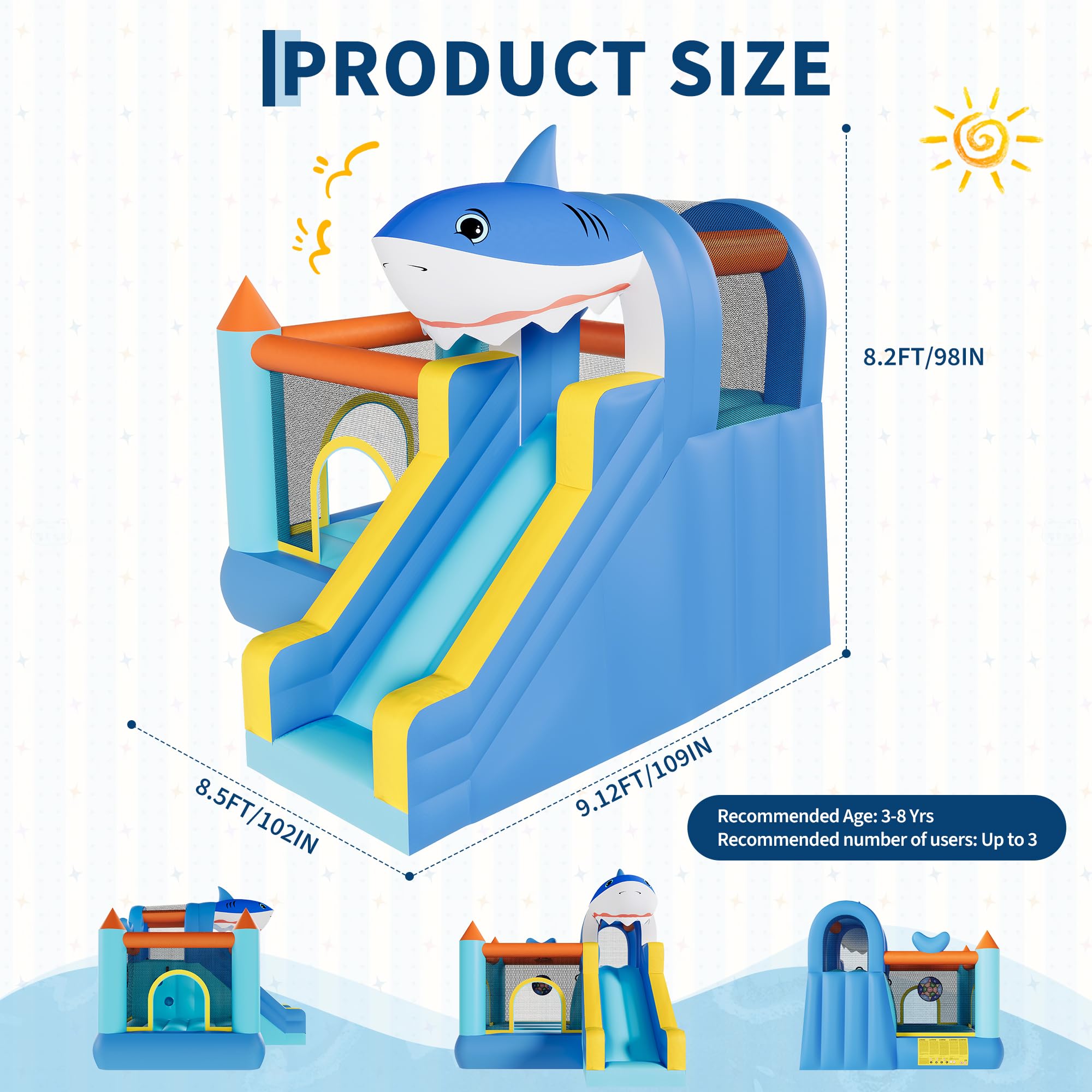 Inflatable Bounce House With S - Kids Outdoor House Accessories ulasan dan harga