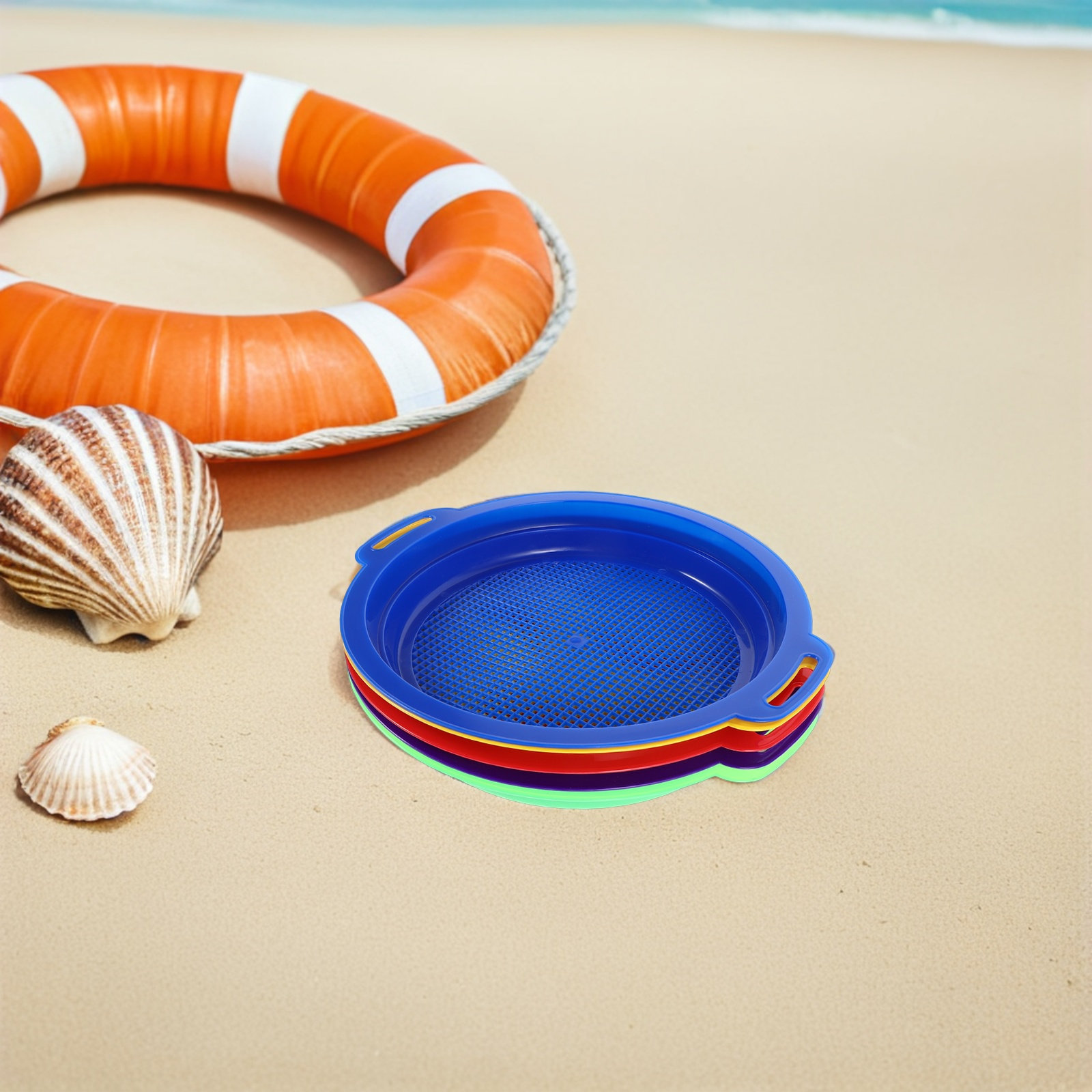 5Pcs Beach Sand Sifter Set Mes - Kids Outdoor Sandbox ulasan dan harga