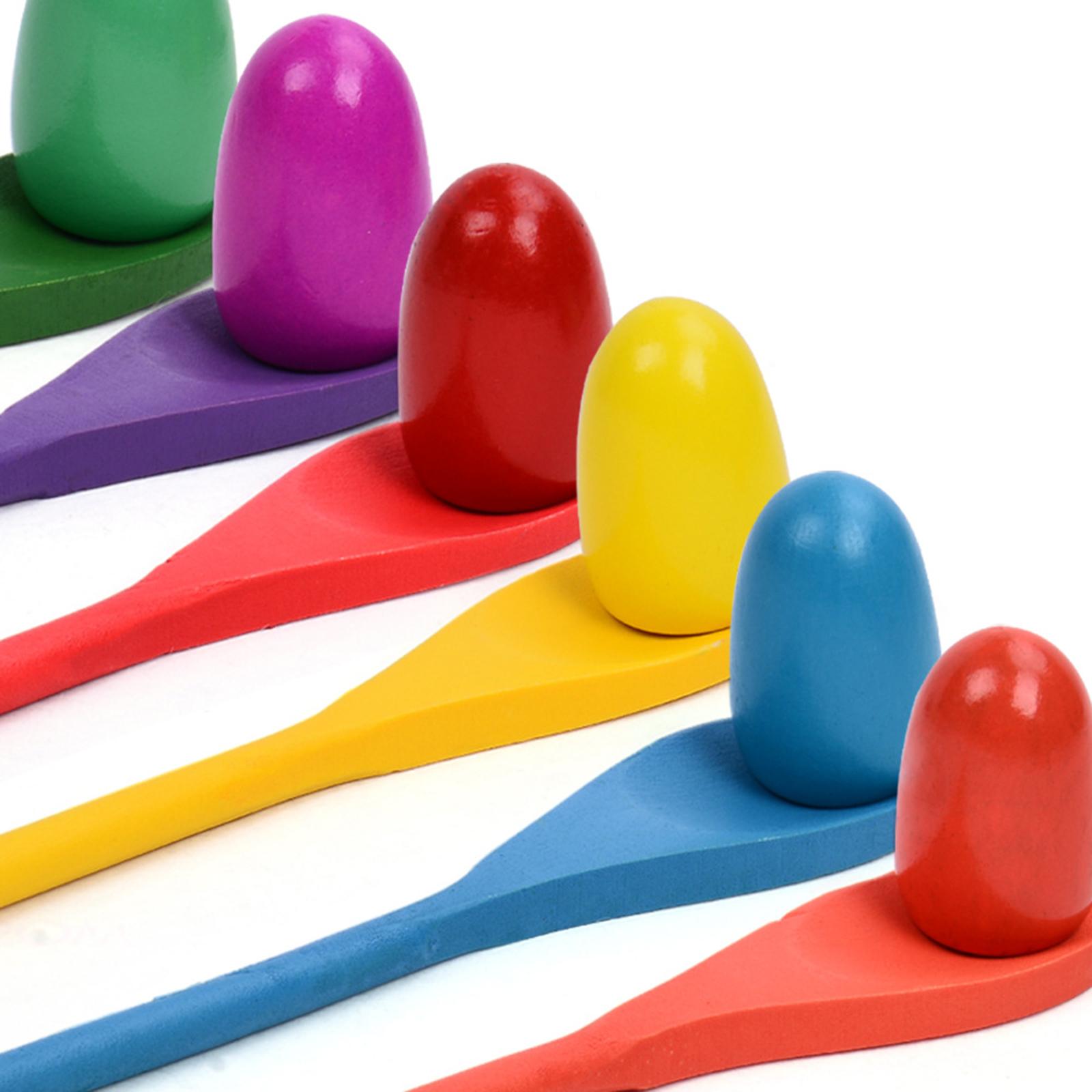 6 Pieces Egg Spoon Race Game H - Kids Outdoor Yard Toys ulasan dan harga