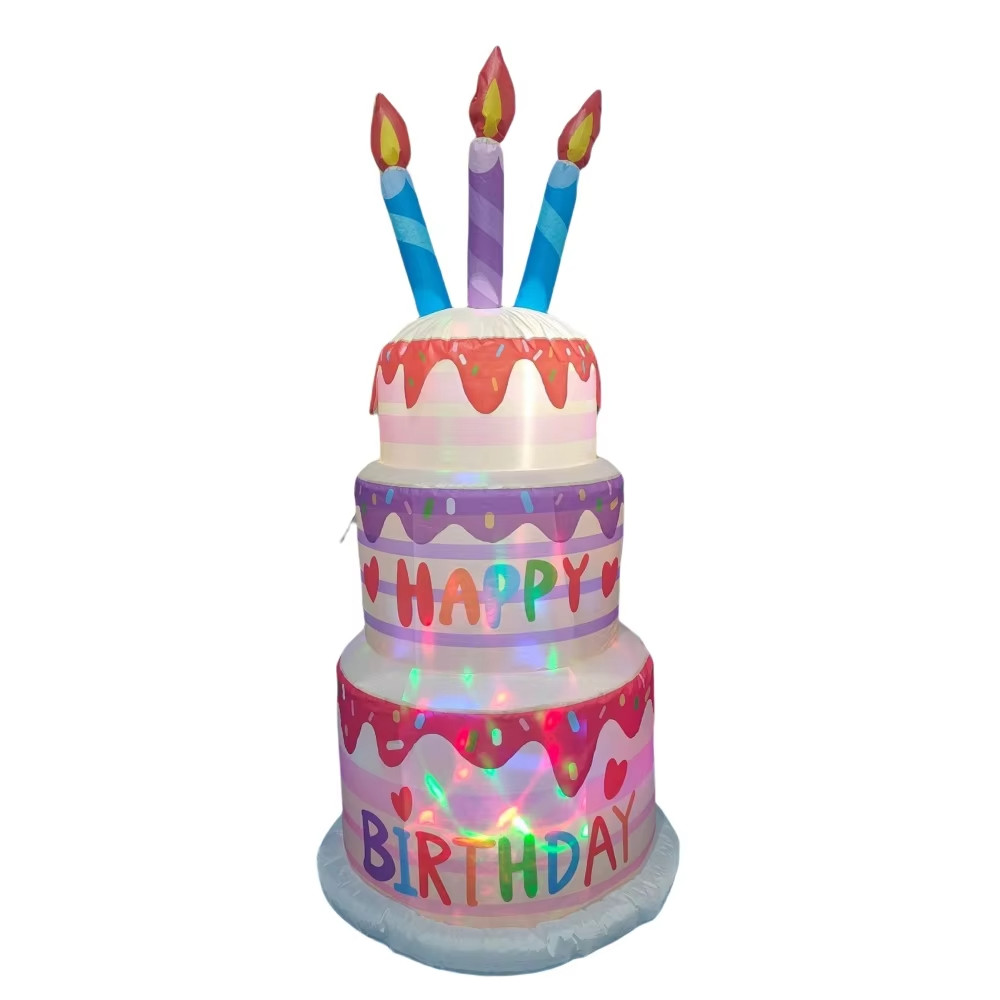1.8M Inflatable Birthday Cake  - Kids Outdoor Decor ulasan dan harga