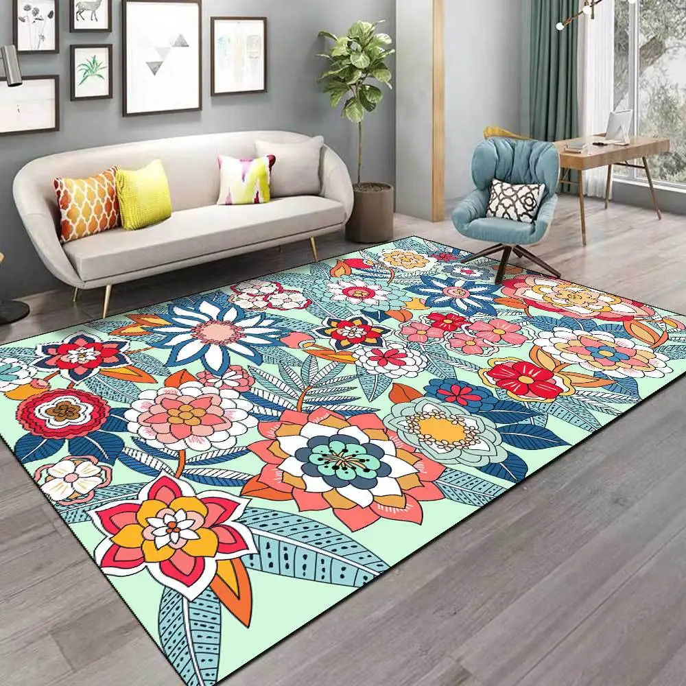 3D Colorful Flower Carpets For - Kids Outdoor Lounge ulasan dan harga