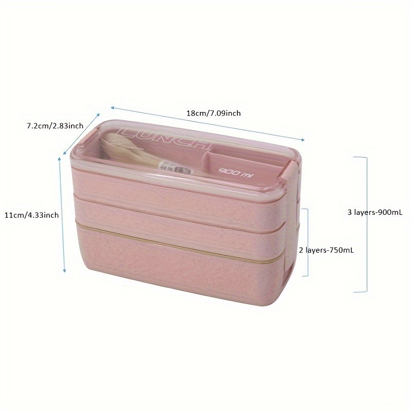 Portable Bento Box, 3-layers L - Kids Outdoor Dining Set ulasan dan harga
