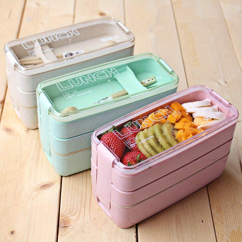 Portable Bento Box, 3-layers L - Kids Outdoor Dining Set ulasan dan harga
