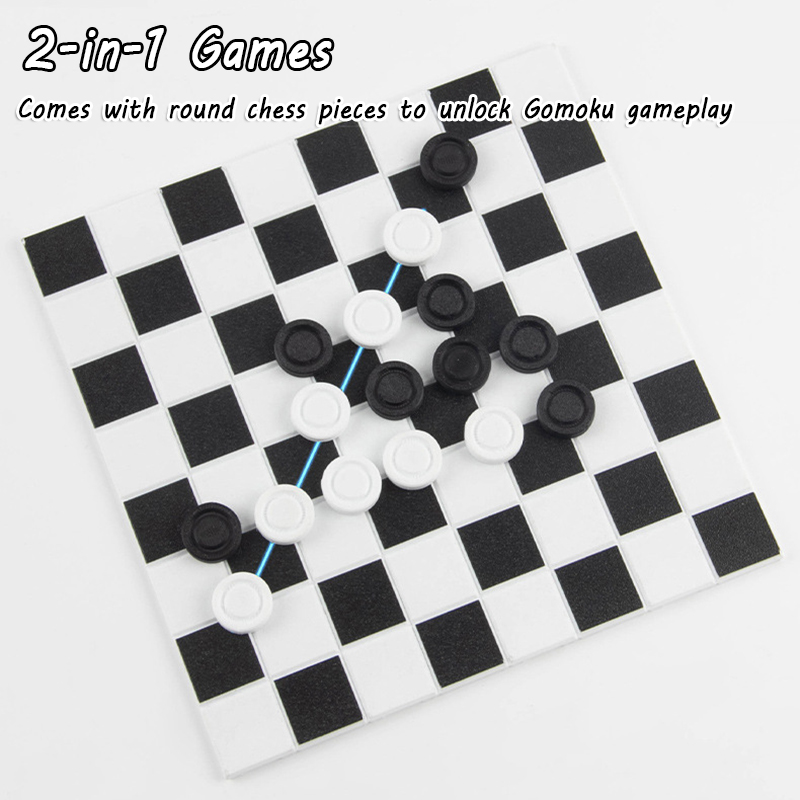 2 in 1 Portable Chess Game Set - Kids Outdoor Storage ulasan dan harga